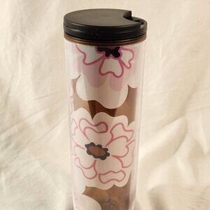 Starbucks Travel Tumbler Pink White Flower Twist Lid Tall Mug Cup 16 oz FastShip